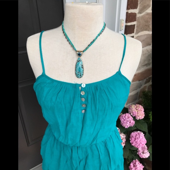 Ruffled Boho Turquoise sassy dress 👗 Lily Rose - Picture 6 of 7